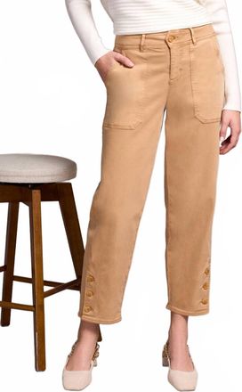 Tribal Stretch Twill Patch Pocket Ankle Pants In Icelatte