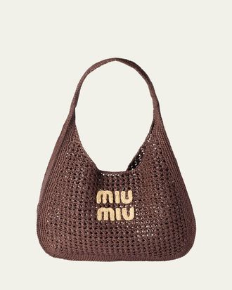 Miu Miu Woven Viscose Tote Bag