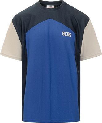 GCDS Blue Crew Neck T-Shirt