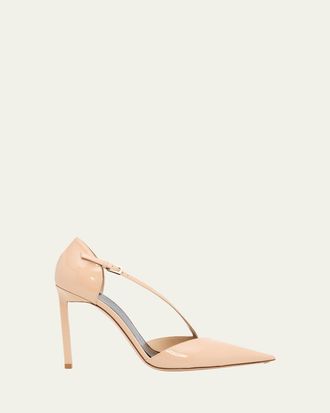 Tom Ford 100mm Queen Anne Patent Leather Pumps