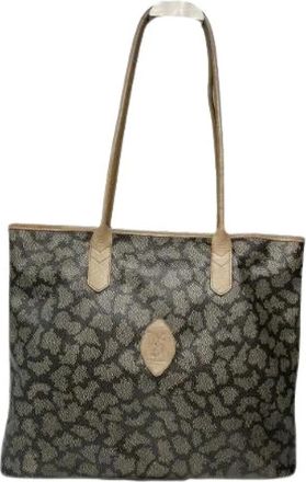 Saint Laurent Pre-owned Leren Schoudertas - Dames - Vintage Shopper - Zwart - ONE Size - Leer - Vintage
