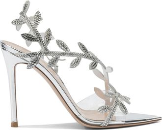 Gianvito Rossi Crystal Flavia 105mm Sandali Silver-Donna