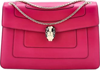 Bulgari Serpenti Forever Leather Medium shoulder bag - Roze