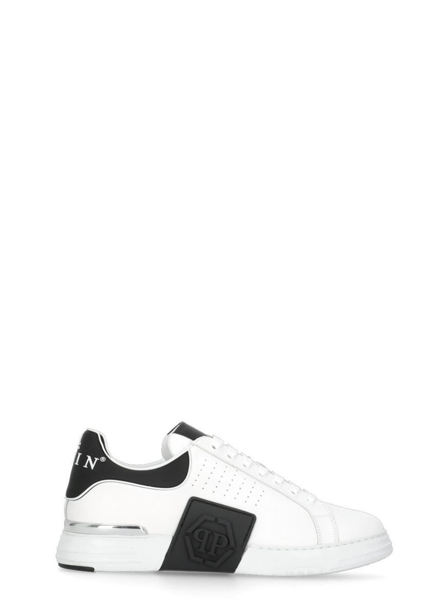 スニーカー PHILIPP PLEIN Men Sneakers USC0692 PLE075N01 White Philipp Plein Embossed Leather Sneakers | White | FARFETCH