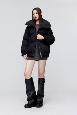 Bosideng Womens BG Collection Oversized Down Coat - Black - Size 10 UK