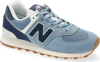New Balance 574 Sneaker in Nb Navy/light Arctic Grey at Nordstrom, Size 6.5