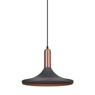 Netlighting Modern Hanging Pendant Gray Copper 1 Light E27 in Grey