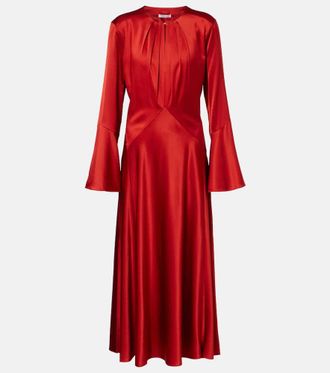 Veronica Beard Ezri silk-blend satin midi dress