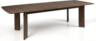 Oresteluchetta Mesa extensible madera maciza/mdf nogal oscuro-nogal 75x105x200-260