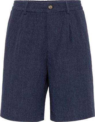 Brunello Cucinelli Bermuda D&eacute;lav&eacute; - Blu