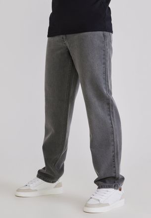 Siksilk Jeans SikSilk para Hombres Lavados en Gris Medio con Ajuste Recto 38