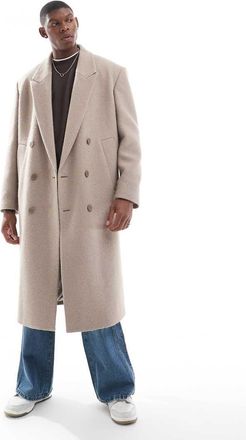 River Island Cappotto doppiopetto color sabbia-Neutro