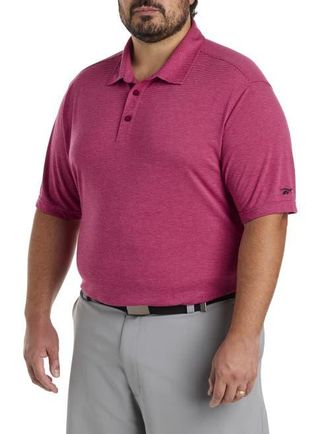Reebok Big & Tall Performance Classic Stripe Polo Shirt in Very Berry at Nordstrom, Size Xx-Large