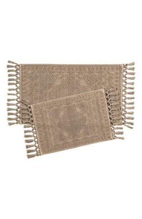 French Connection Nellore Fringe 2-Piece Bath Rug in Taupe at Nordstrom Rack