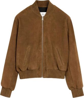Ami Bruine Geribbelde Ritsjas - Heren - Bomber jackets - Bruin - L - Jassen