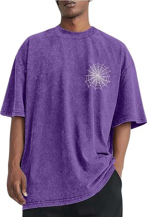 Generic Oversized T Shirt Men Short Sleeve Washed Tops Big and Tall Heavyweight Cotton Summer Shirts Work Gym Vintage Graphic Tees Distressed Tshirts Fashion 