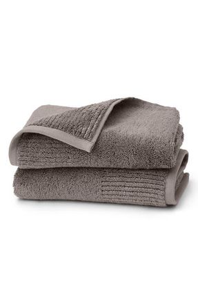 Boll & Branch Set of 2 Ultraplush Organic Cotton Hand Towels in Stone at Nordstrom