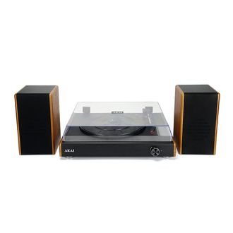 OEM Giradischi Akai Att-240sp, 2&times;10 W Rms, Bluetooth 5.3, Usb, Rca, Arresto Automatico, Finitura Noce