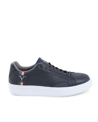 19V69 V Mens Sneaker SNK 001 M Navy Leather - Size UK 6