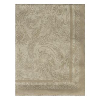 Etro Etro, Winter Scarves, male, Beige, Size: ONE SIZE Printed Cashmere and Silk Scarf