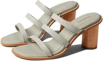 Kaanas Kaanas Magdalena Sandals Womens Cement Embossed Leather Strappy FD1391
