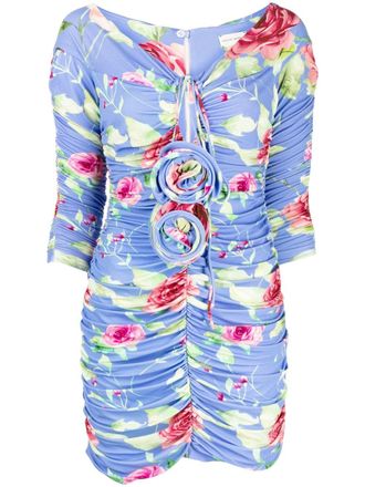 Magda Butrym Abito corto con ruches - Viola