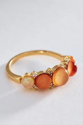 Anthropologie Oval Gem Ring