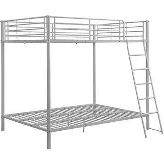 Vente-Unique Vente-unique - Letto a castello 2x140 x 190 cm Argento - gemini ii