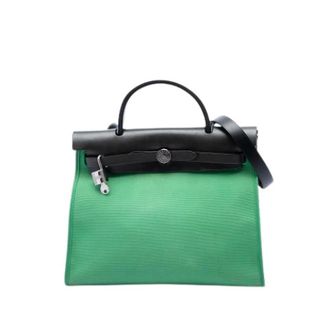 Herm&egrave;s Pre-owned Herbag Zip - Dames - Pre-owned - Groen - Maat: ONE Size Leer