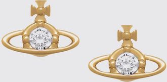 Vivienne Westwood Orecchini a lobo con logo Orb e strass incastonati