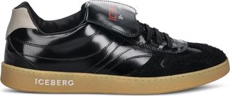 Iceberg logo-print lace-up sneakers - Zwart