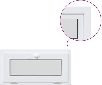 vidaXL Ventana De S&oacute;tano Basculante Risor 80 X 45 Cm Vidaxl