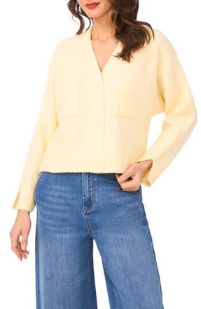 Parker V-Neck Crop Cardigan in Butter Cream Yellow at Nordstrom Rack, Size X-Small