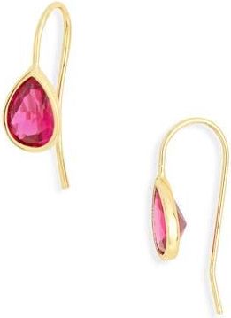 Nordstrom Rack Cubic Zirconia Pear-Shaped Drop Earrings in Ruby- Gold at Nordstrom Rack