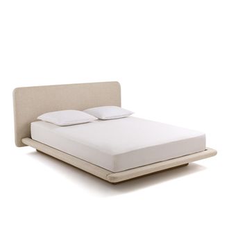 AM.PM Bed met essenhouten platform en stoffen bekleding, Slice
