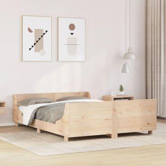 vidaXL Vidaxl - Estructura De Cama Sin Colch&oacute;n Madera Maciza De Pino 120x190 Cm