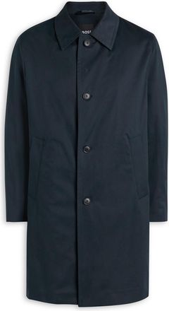 BOSS Boss Clark Stretch-cotton Trench Coat - Navy - 54 (UK44 / Xxl)