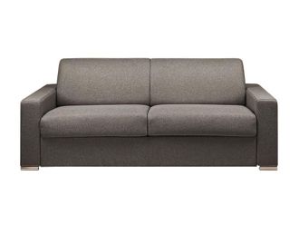VENTE-UNIQUE.COM Sof&aacute; cama poli&eacute;ster 4 plazas gris antracita 216x223cm