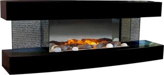 Chemin'Arte Cheminarte - Chimenea El&eacute;ctrica De Dise&ntilde;o Negro 2000w - Lounge Noire