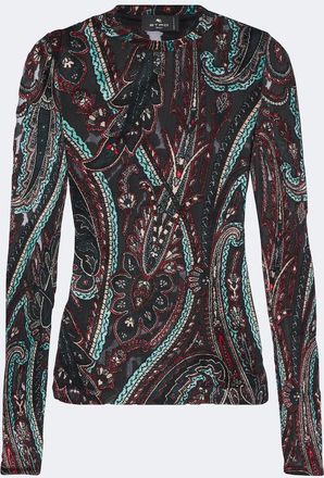 Etro Top con paisley y parches