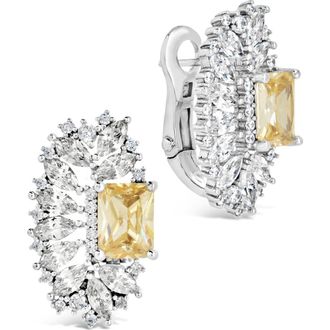 Sterling Forever Nina CZ Statement Stud Earrings in Silver at Nordstrom Rack