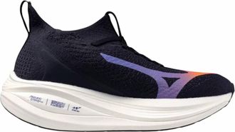 Mizuno Womens Neo Vista 2 Running Shoes In Baritone Blue/striking Coral