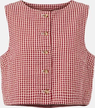 Possé Top Rio in cotone a quadretti