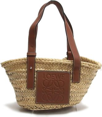 Loewe Brown Raffia Leather Baguette Bag (Pre-Owned)