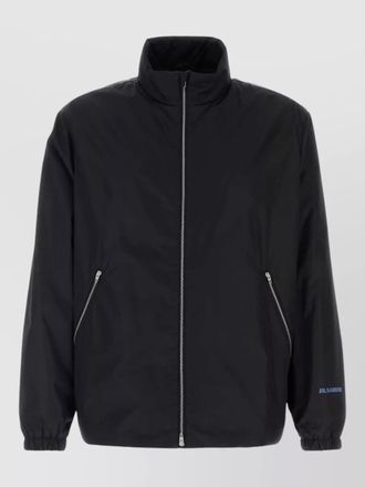 Jil Sander polyester jacket high collar elastic cuffs