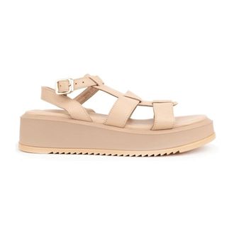 Sergio Moretti Casual Open Sandals - female - Sergio Moretti - Wedges - Beige - 3 UK - Shoes