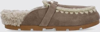 Mou Sabot Winter Bio Mou in camoscio con cuciture di lana