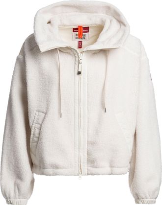 Parajumpers Cropped Hooded Coat With Textured Fabric And Embossed Detail