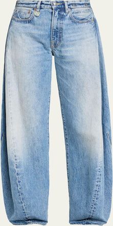 R13 Janine Low-Rise Spliced Denim Jeans