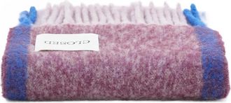Closed Womens Alpaca Side Stripe Oversized Scarf In Lavender/ Purple